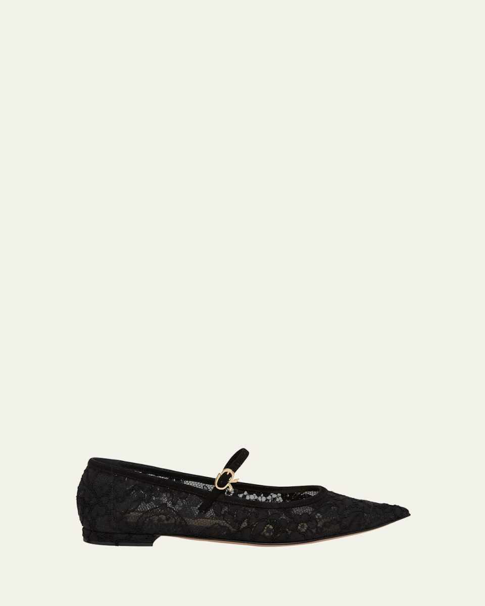 Floral Lace Mary Jane Flats